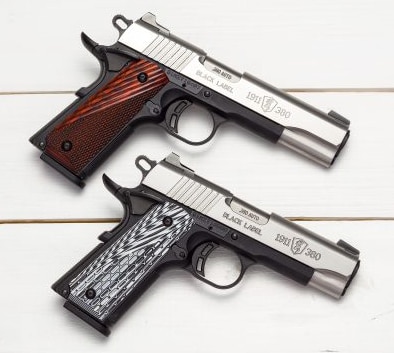 The Medallion Pro, top, and Black Label Pro, bottom, are two of the five new models of 1911s announced by Browning on Wednesday. (Photo: Browning)