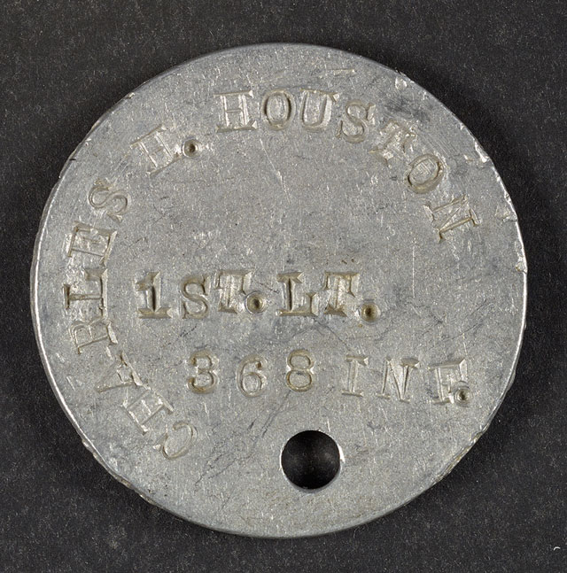 Dogtag belonging to Charles Hamilton. William Lepre Houston Papers. (Photo: Library of Congress) 