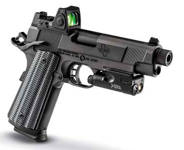 The H.O.S.T. features tall sights to accommodate a mounted suppressor. (Photo: STI)
