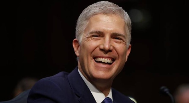 Supreme Court Justice nominee Neil Gorsuch smiles on Capitol Hill in Washington, March 20 (Photo: CSPAN)