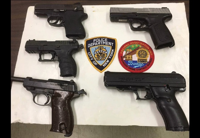 When taken into custody last week, a search of Black's Kia turned up two .40 caliber S&W firearms, a Walther P-38, a .45 caliber Hi-Point and a Walther .22. 