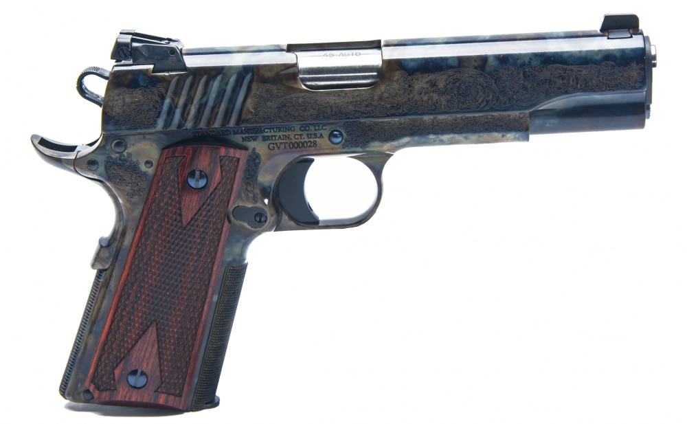 The 1911 features engraving on the frame and slide. (Photo: Standard Manufacturing)