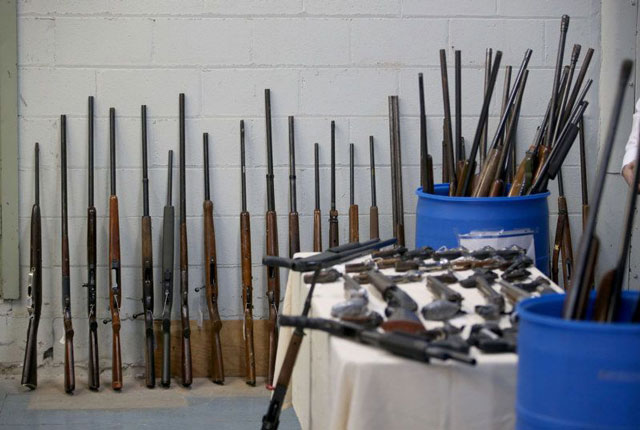 Newark confiscated rifles