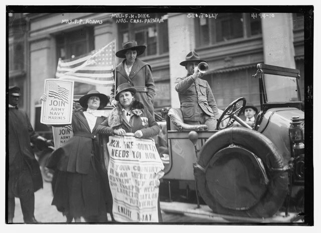 recruiting soldiers for World War I in New York City