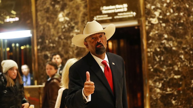 Milwaukee Sheriff David Clarke before his meeting with then President-elect Trump in Trump Tower. 