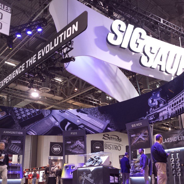 The Sig Sauer booth during SHOT Show 2015 in Las Vegas. (Photo: Sig/Instagram)