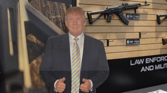 Century Arms, an importer of a number of guns from overseas, featured a Trump standee at its SHOT Show booth last week. (Photos: Chris Eger/Guns.com)