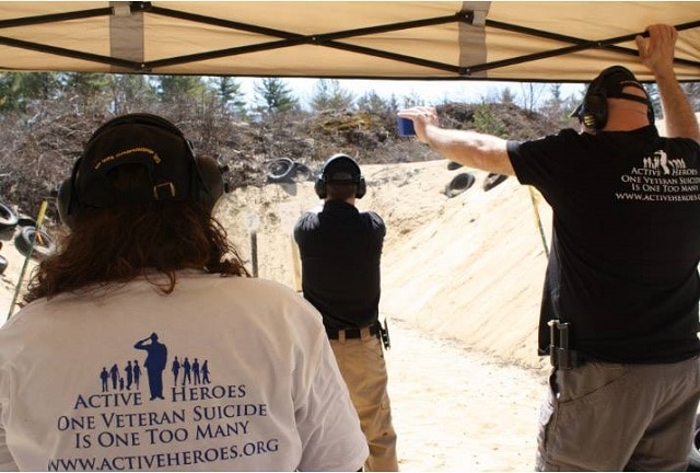 Active Heroes supporters take part in an Aiming for Zero shooting match. (Photo: Active Heroes)