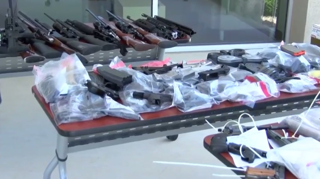 120 firearms were seized during a takedown of Sureño gang members in Merced County, California.