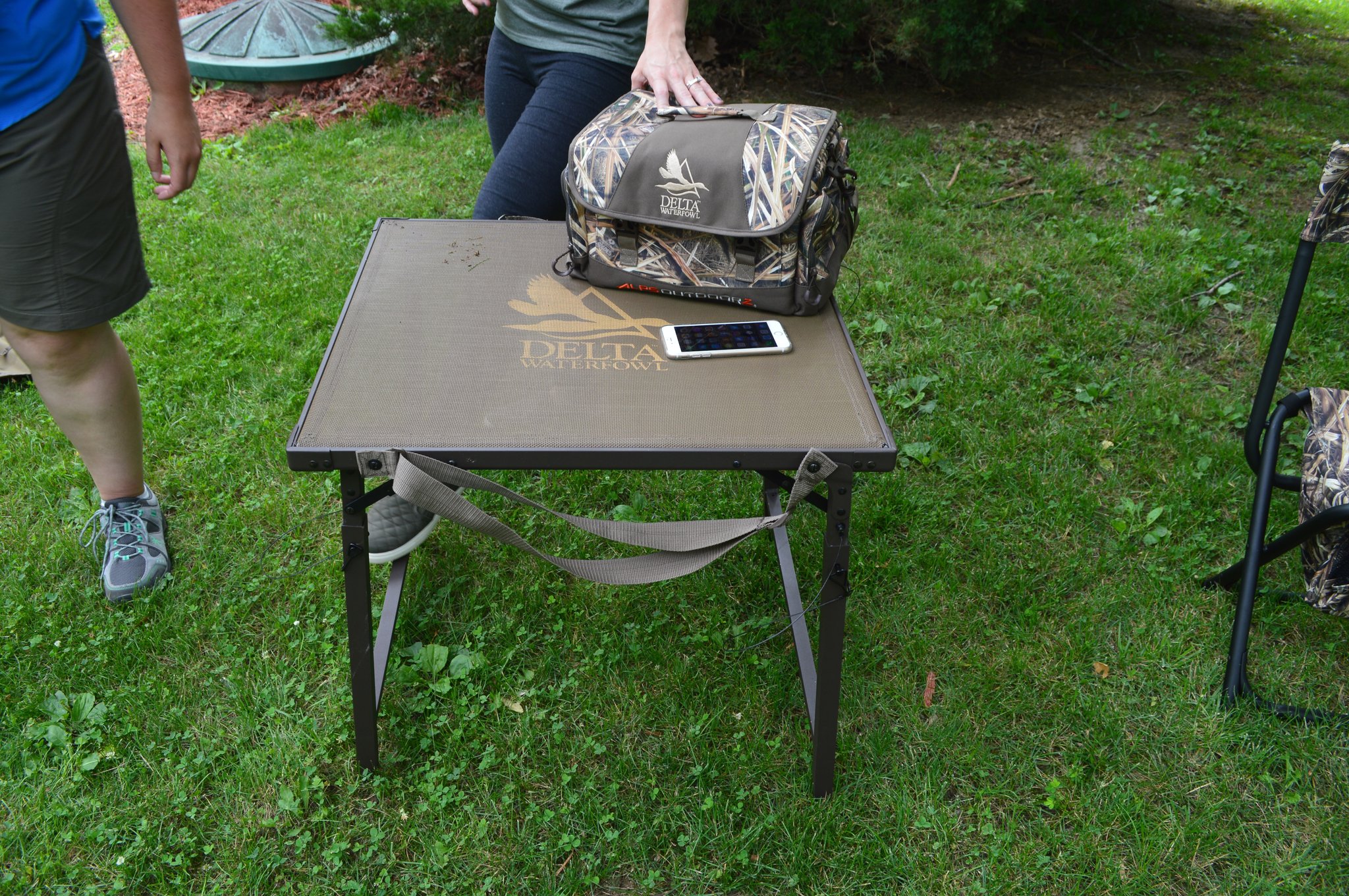 Delta Waterfowl is one of Alps brands, and they make gear for the serious goose and duck hunters. Shown here is their new Dog Stand. Its solid yet portable build is designed to keep your furry hunting companion out of the cold water and muck. The height is fully adjustable and the entire unit packs flat and is easy to carry with the integral shoulder strap. (Photo: Kristin Alberts)