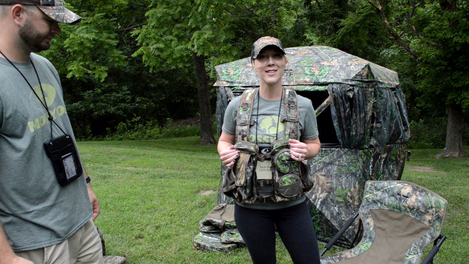 Sarah from Alps Outdoorz shows off the new-for-2017 Long Spur turkey vest. Built for the hunter who prefers to hunt on the move, this is lightweight already at 3lbs, but all its components are modular. The shoulder harness, rear game bag, padded waist belt, and call pockets are all removable allowing hunters to customize their vest. Best of all, the large lumbar pack zips off for those run-and-gun hunters who really want to travel light. (Photo: Kristin Alberts)