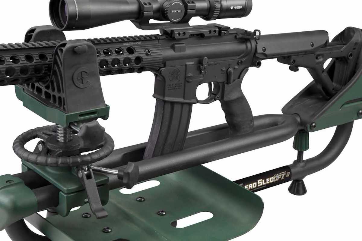 The DFT 2 weighs a hefty 24-pounds, giving shooters stability while slinging lead down range. (Photo: Caldwell)