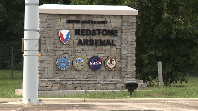 The sign outside Redstone Arsenal.
