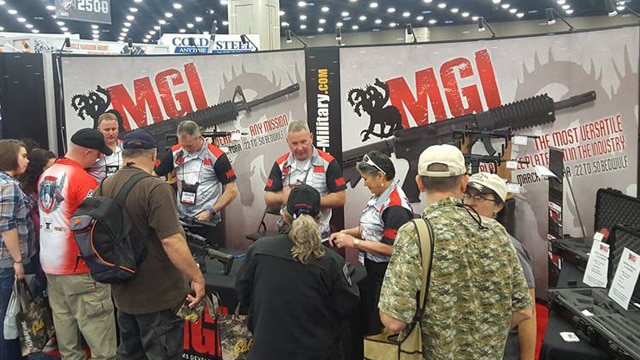 The MG Industries booth at the NRA annual meeting in 2016. (Photo: MGI/Facebook)