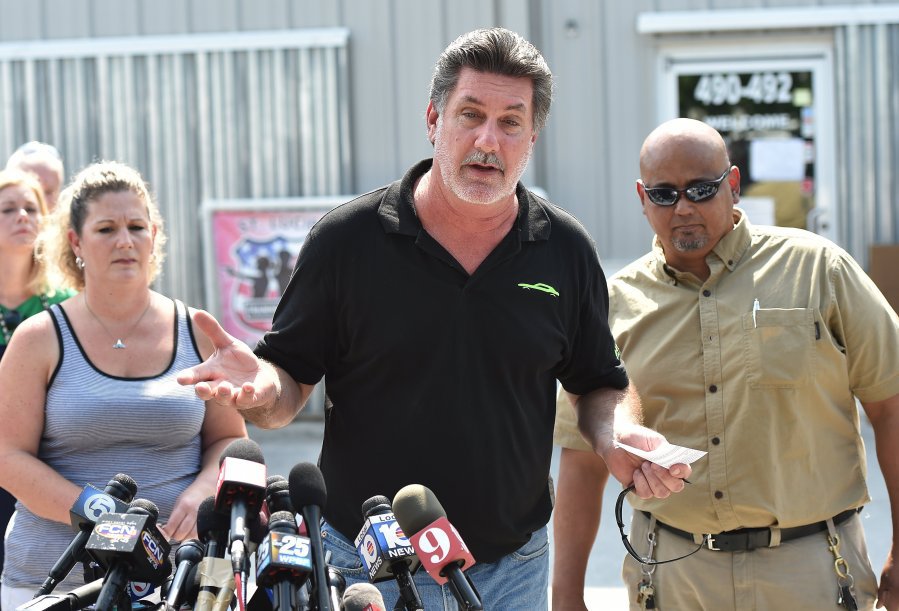 Ed Henson, owner of the Shooting Center in Port St. Lucie, Florida, addresses the media after the Orlando shooting in 2016. (Photo: TCPalm)