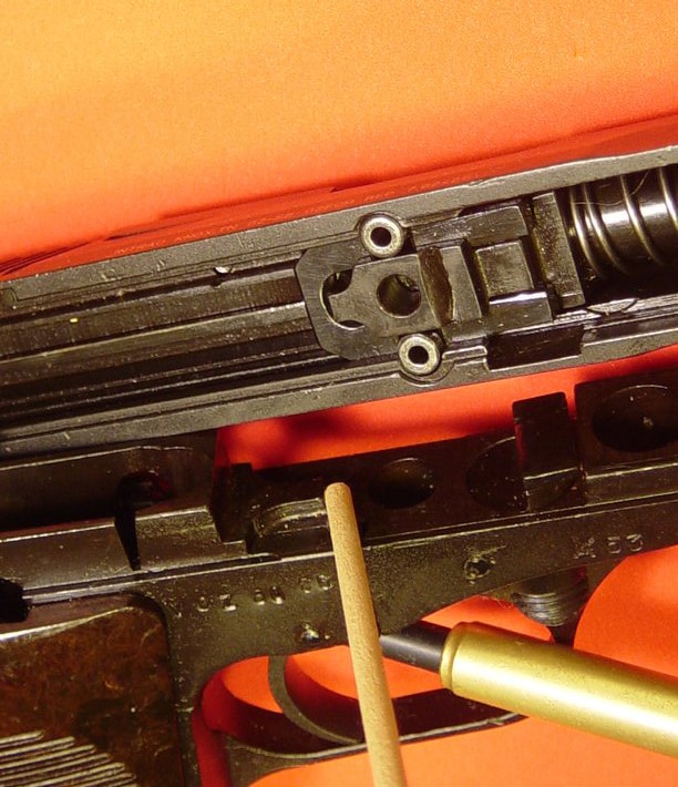 The rolling locking mechanism on a CZ firearm. (Photo: WikiCommons)