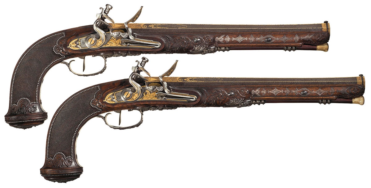 The Boutet dueling pistols date back to the early 1800s. (Photo: Rock Island Auction Company)