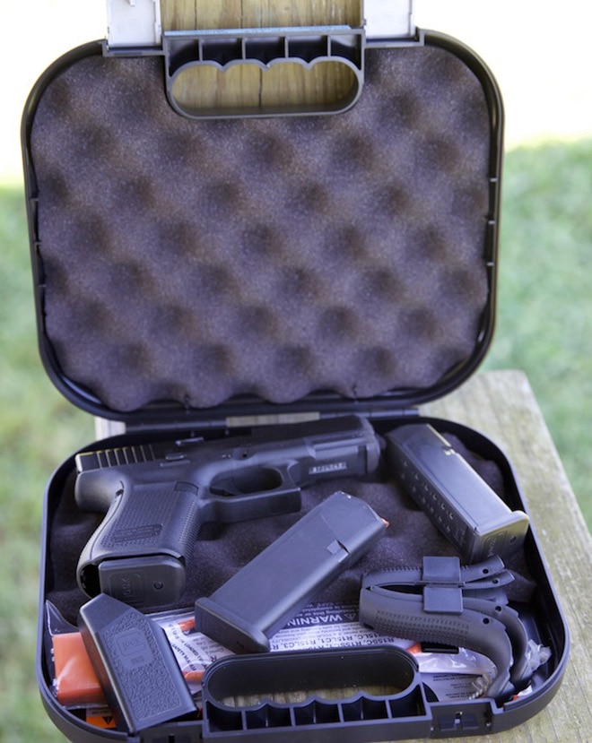 glock 19 and magazines inside case