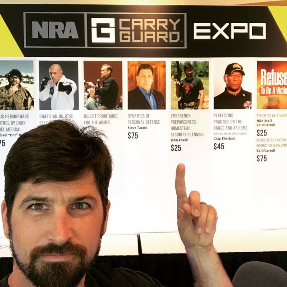 Warrior Poet Society founder and leader John Lovell taking a selfie during the NRA Carry Guard Expo. (Photo: Lovall/Facebook)
