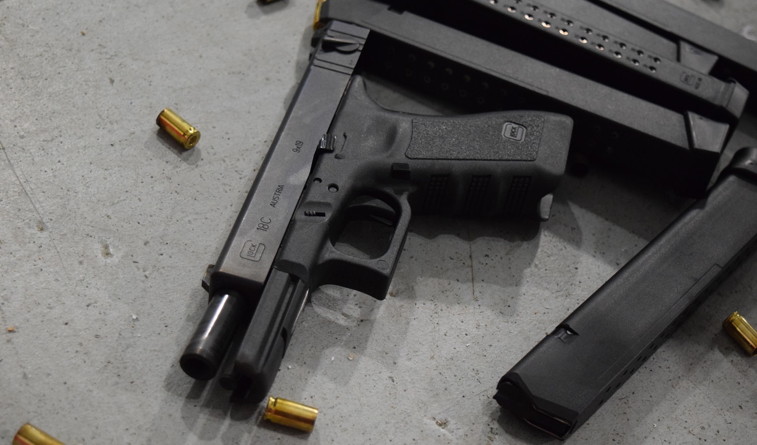 The Glock 18C has been modified from the G18 version with porting on the slide. (Photo: Daniel Terrill/Guns.com)