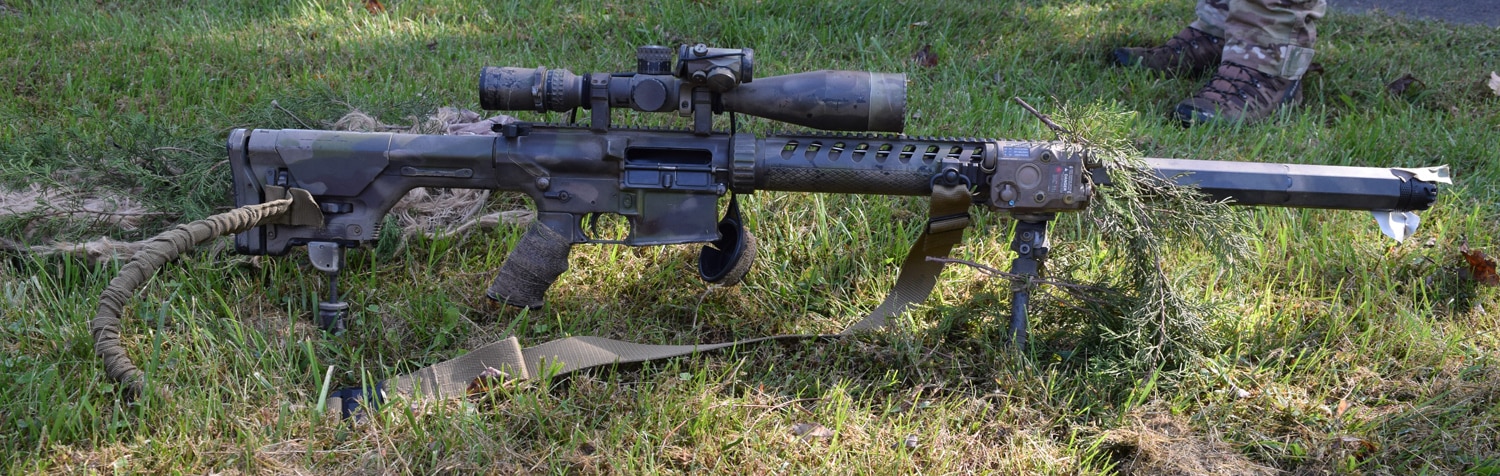 ATF SRT snipers shoot an Armalite AR10 rifle chambered in .308. This model has an integrally suppressed barrel. (Photo: Daniel Terrill/Guns.com)