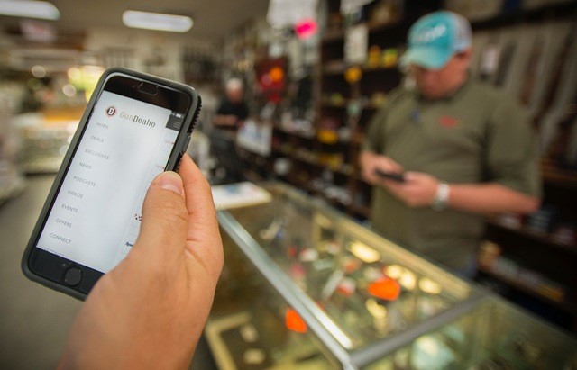 The app allows retailers to interface with potential customers alerting them to sales, promotions and events. (Photo: GunDealio)