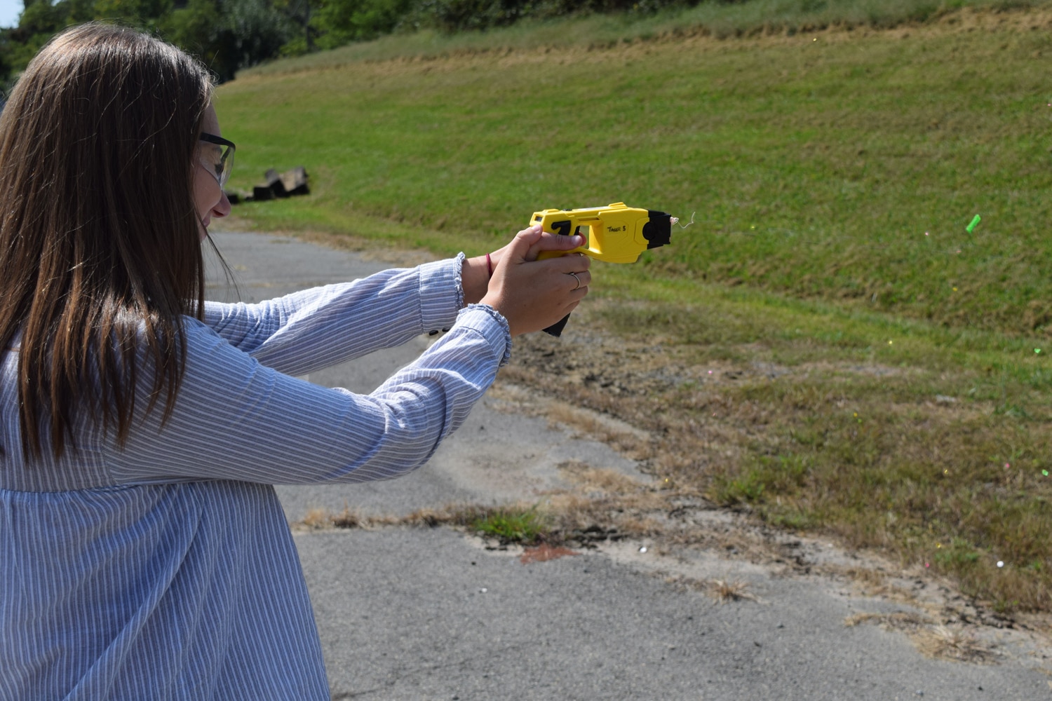 The ATF SRT team also has Tasers as part of their less lethal line. (Photo: Daniel Terrill/Guns.com) 