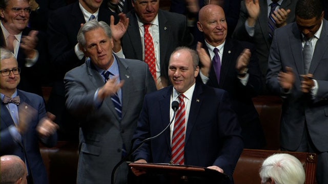 Louisiana Republican Congressman Steve Scalise returned to the House of Representatives Thursday, still on the mend from a gunshot to the hip suffered during the congressional shooting on June 14, 2017 in Alexandria, Virginia. (Photo: CNN)