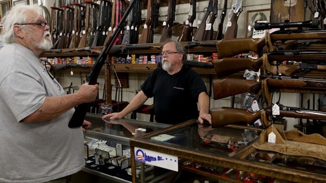 Gun sales recover in August after a weak summer for retailers.(Photo: Greg Barnette/Record Searchlight)
