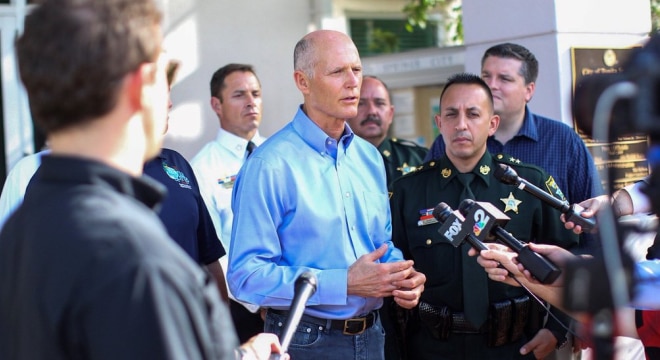 Florida Gov. Rick Scott discussing storm impact and response on Sept. 1 (Photo: Gov. Scott's office)