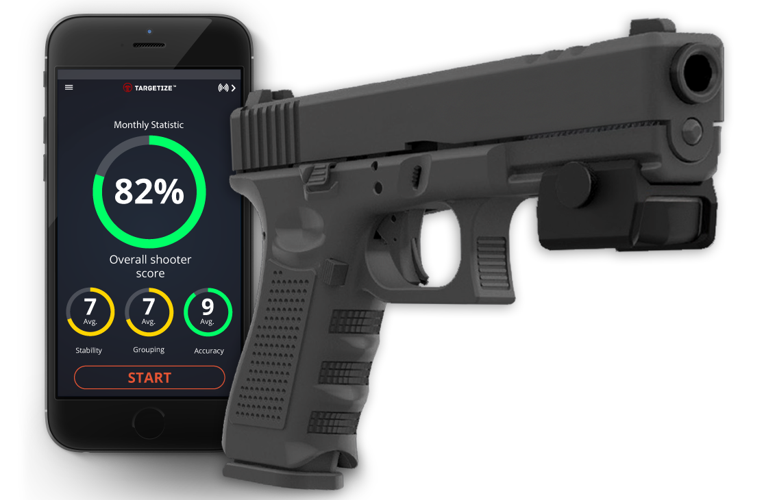 The Targetize system includes a rail mounted sensor and free smart phone app. (Photo: DAC Technologies)