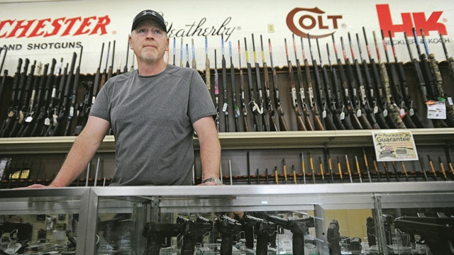 Co-owner Paul Payne of Ross Coin and Gun in Idaho Falls. Gun sales in Idaho are on par with 2016, the biggest ever for gun sales, despite an industry-wide malaise. (Photo: Pat Sutphin/Post Register)