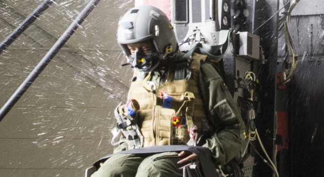 "This is the first time any service has conducted this type of demonstration to ensure a side arm is safe for aircrew to carry in ejection seat aircraft," says the service.