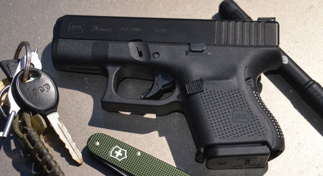The Gen 5 Glock 26 was introduced this January and the DEA is in for 100 at this point-- with AmeriGlo night sights. (Photo: Chris Eger/Guns.com)