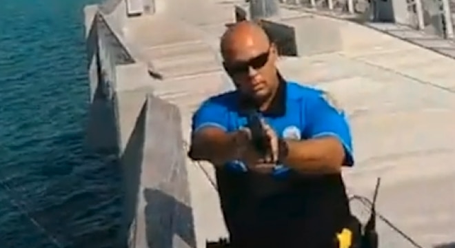 A group of Florida Carry members was detained and at least one had his firearm confiscated by police on a Miami Beach pier over the weekend. (Photo: Screenshot)