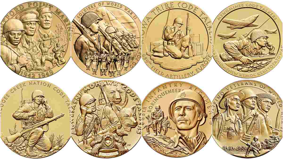 Congressional Gold Medals that contain images of the M1 Garand
