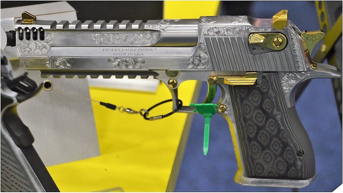Desert Eagle pistol marked MADE IN USA on slide