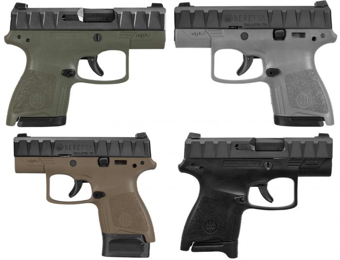 Beretta APX carry four pistol colors