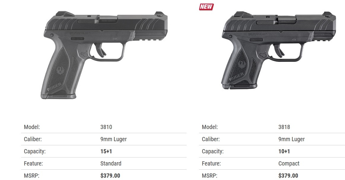 Ruger Security-9 Compact Pistol compared