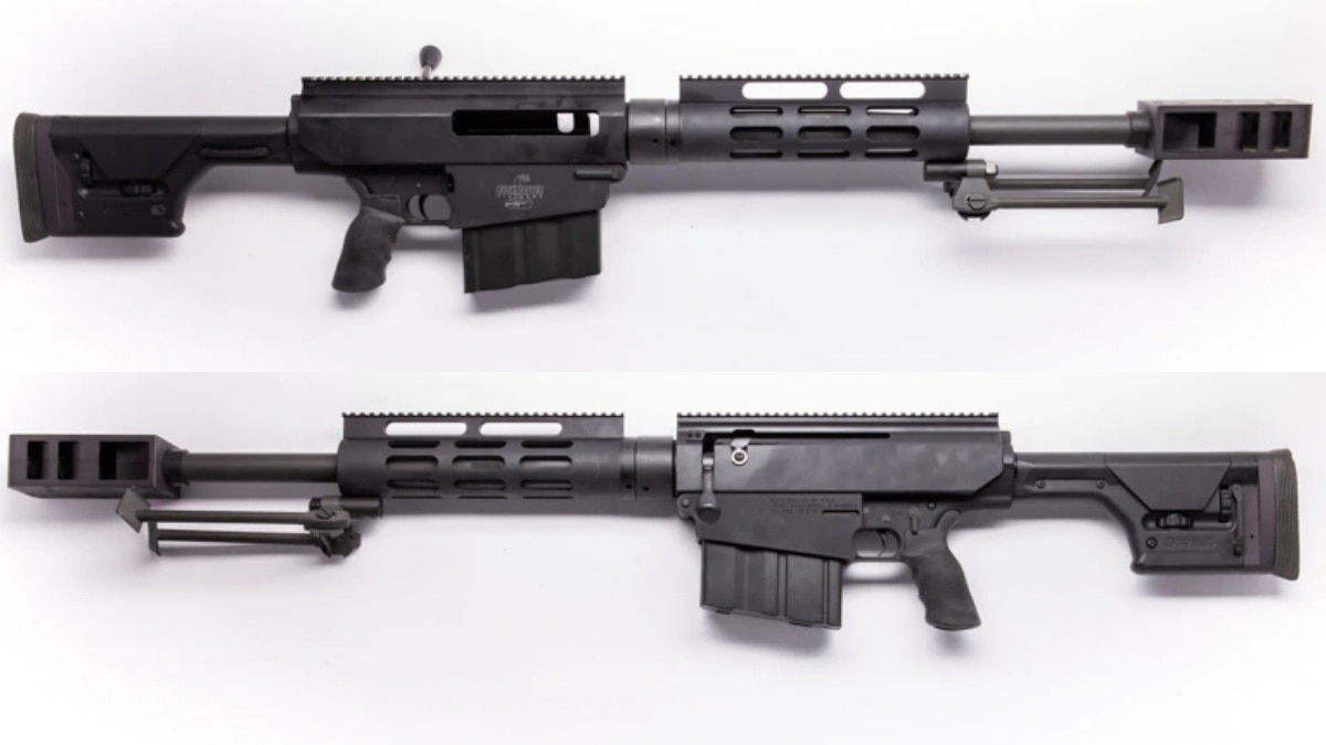 A rarely-seen carbine version of the Bushmaster BA50, with a factory 22-inch barrel, currently rests in the Guns.com Vault. 