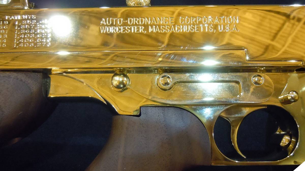 Gold plated Auto-Ordnance Thompson 