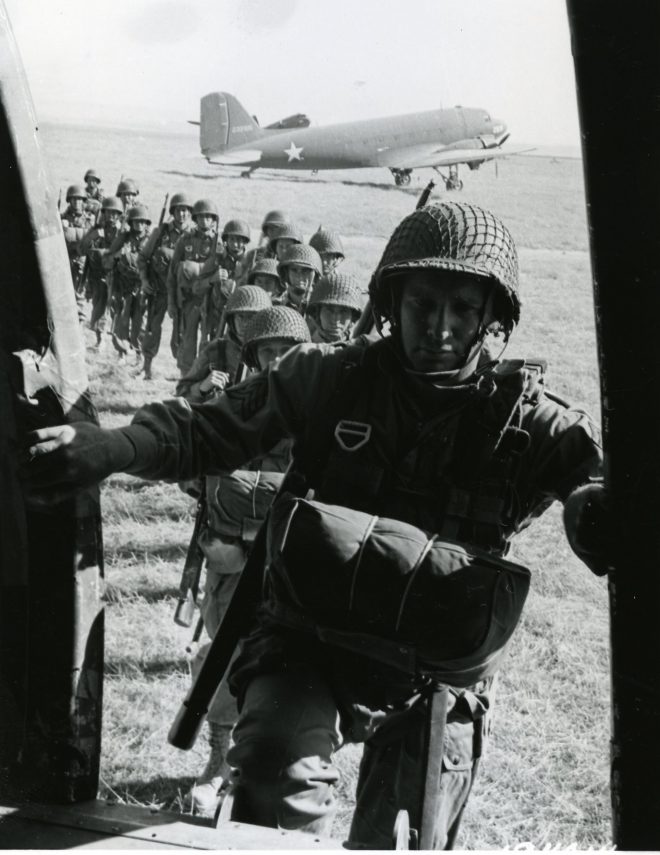 505th Training Morocco 82nd Airborne for landing in Husky Sicily 1943 Italy paratroopers M1 garand