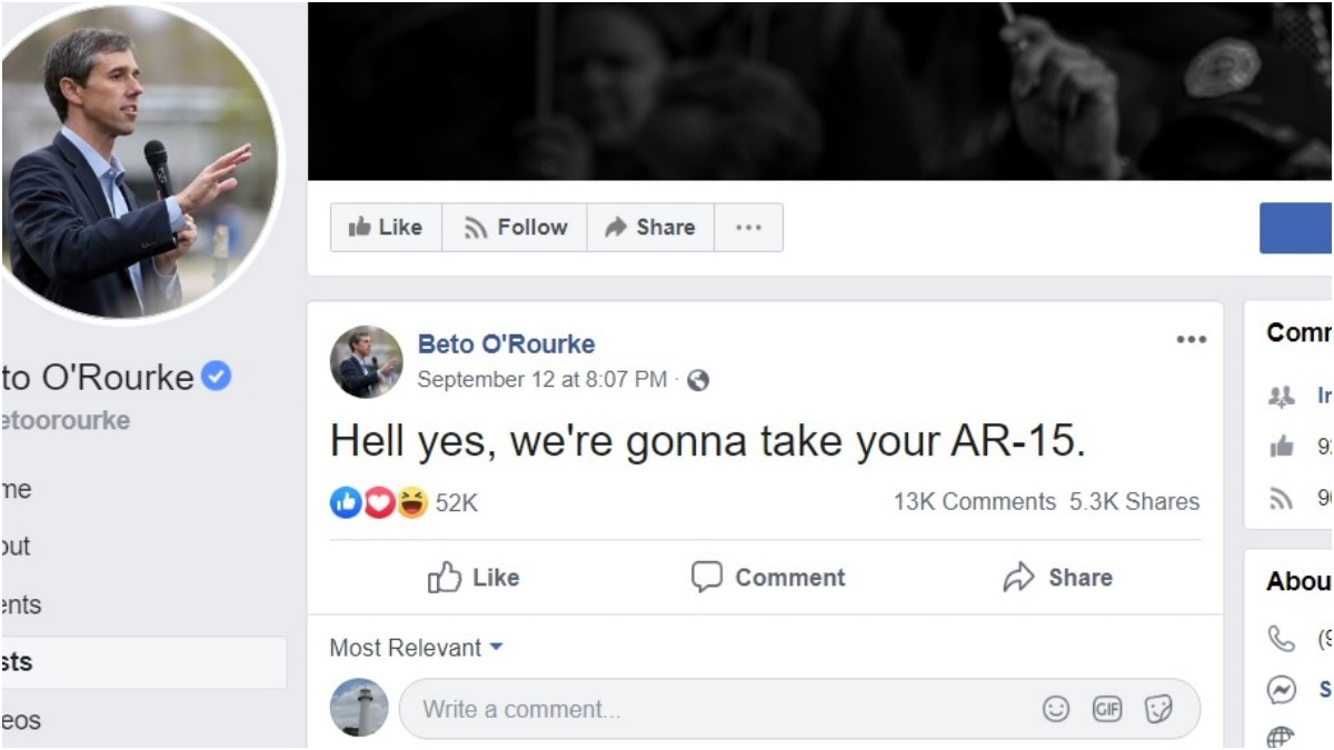 BetoHell Yes, We're Going to Take Your AR-15s, Your AK47s