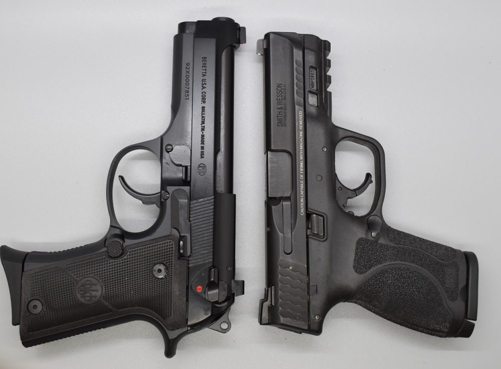 When stacked against the S&W M&P M2.0 Compact, the Beretta runs only very narrowly larger. However, it should be noted that loaded weight of the two, even with the 15+1 capacity Smith's polymer frame, is only one ounce off (36-ounces) vs. the 13+1 capacity 92X Compact (37-ounces).