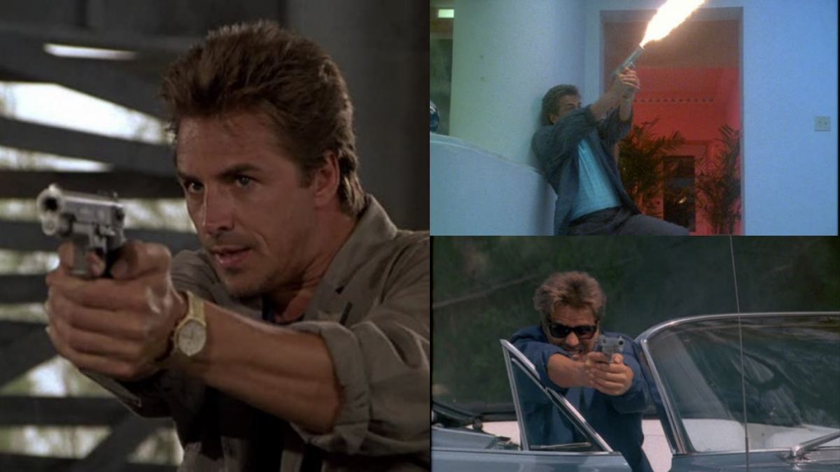 Season 3 of Miami Vice premiered in September 1986 while the fourth season concluded in May 1988, almost mirroring the 645's production run. Incidentally, the Jackass shoulder holsters Johnson wore in the show led to today's Galco International. (Photo: IMFDB)