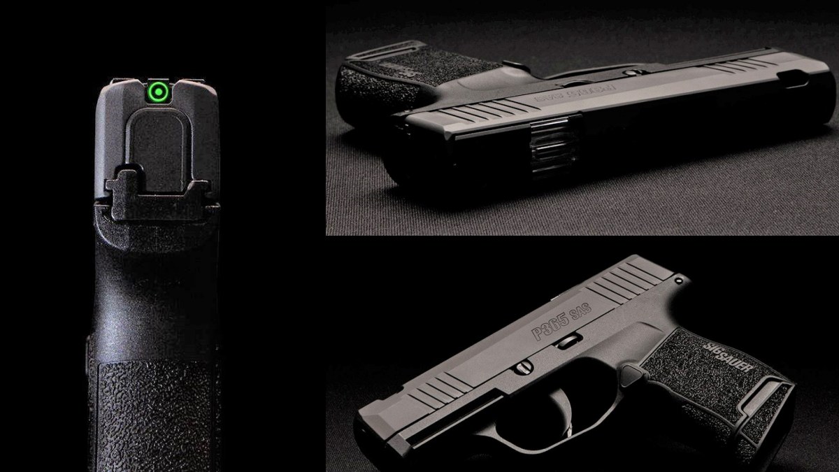 Designed with the serious CCW user in mind, the new P365 SAS is among the first to use an integrated FT Bullseye sight rather than a more traditional front post and rear. (Photos: Sig Sauer)