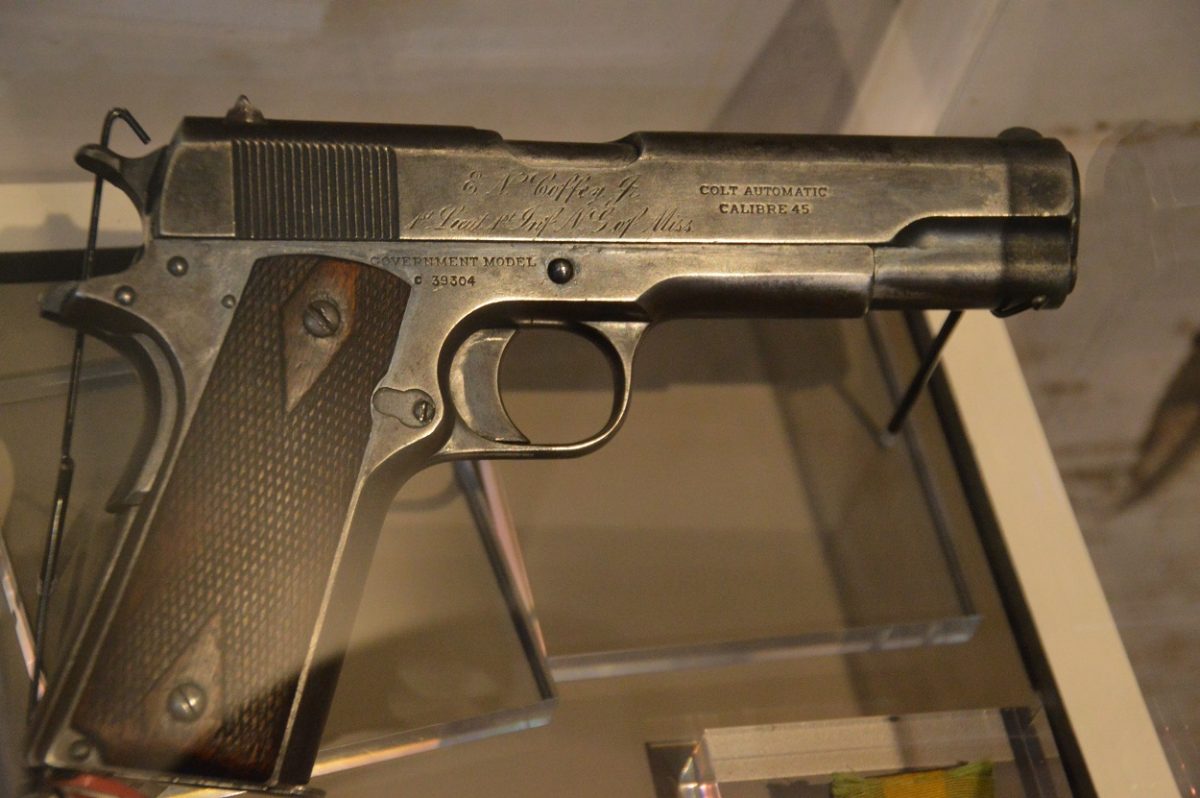 EN Coffey Jr 1st mississippi Colt M1911 Government Model SN 39304 made 1913 used in Mexico