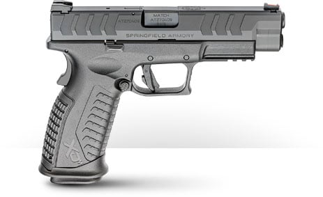 The XD-M Elite 4.5, as the name would imply, has a standard-length slide and 4.5-inch hammer-forged barrel. Both this model and the smaller Elite 3.8 have Tactical Rack U-Dot rear sights combined with fiber optic fronts. The overall length is 7.6-inches while weight is 29-ounces. MSRP is $559