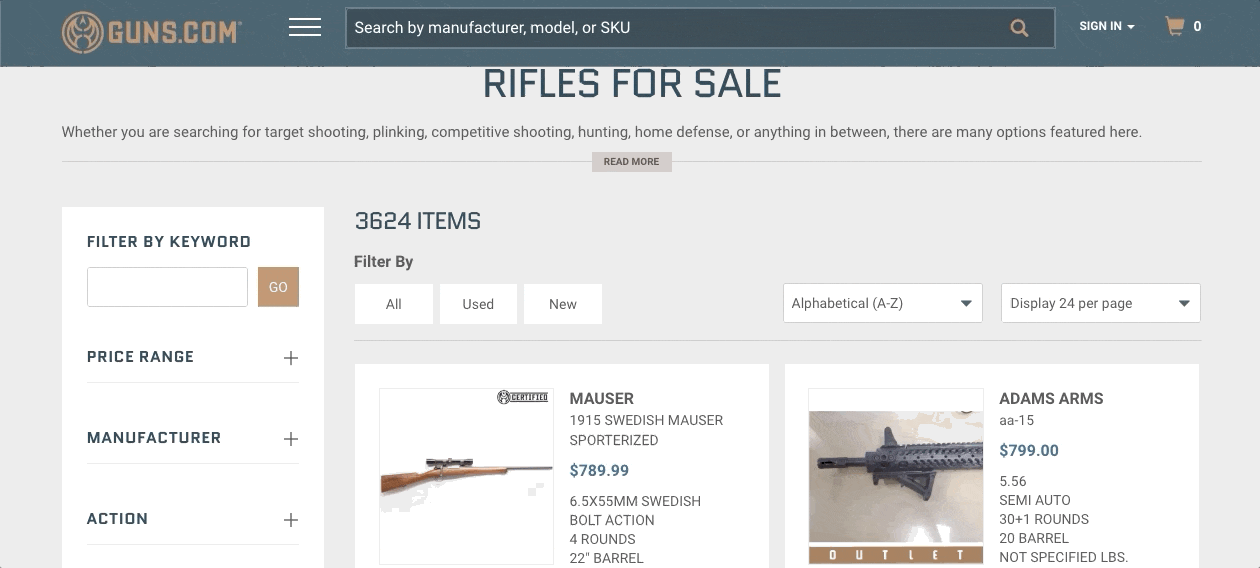 Guns.com Rifles