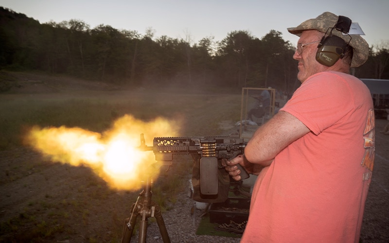 muzzle blast empty shell casings action photography